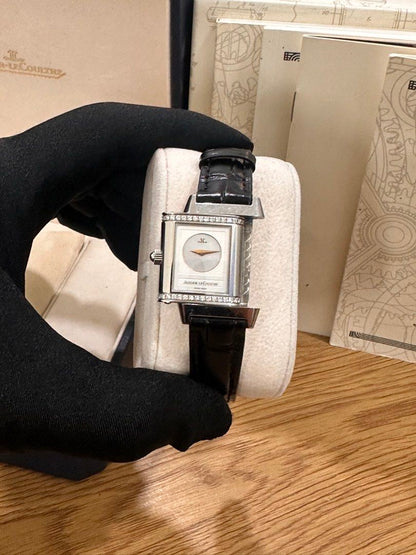 Jaeger-LeCoultre (JLC) Reverso Ref: 266.842.4438 Silver + MOP Dial 22 x 33mm Manual Wind Full Set