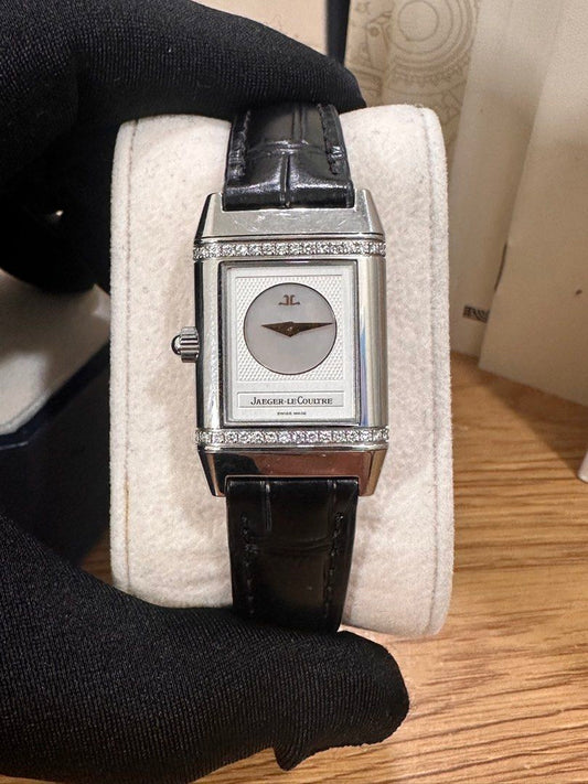 Jaeger-LeCoultre (JLC) Reverso Ref: 266.842.4438 Silver + MOP Dial 22 x 33mm Manual Wind Full Set