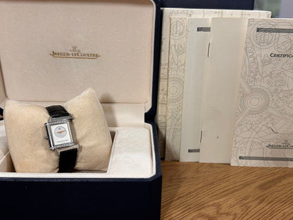 Jaeger-LeCoultre (JLC) Reverso Ref: 266.842.4438 Silver + MOP Dial 22 x 33mm Manual Wind Full Set