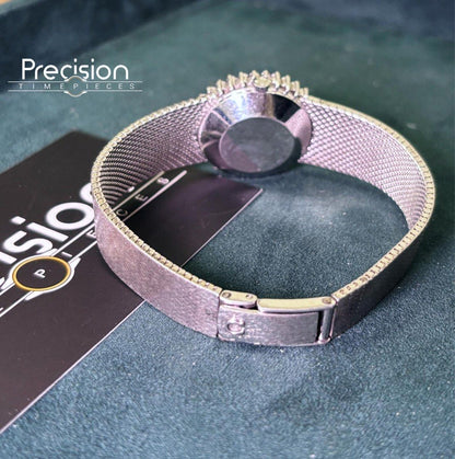 Omega De Ville Diamond Bezel 18K White Gold