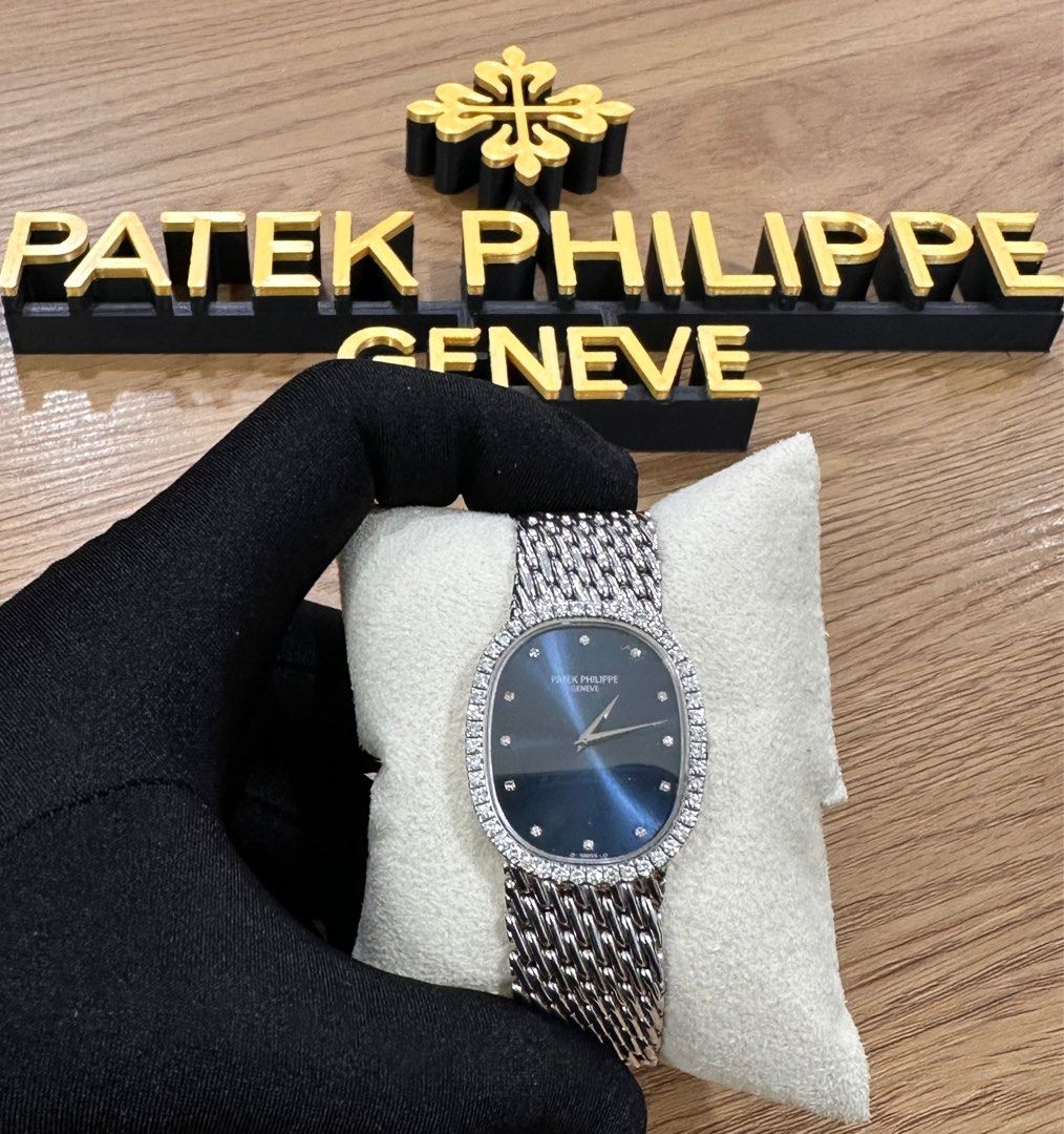 Patek Philippe Ellipse White Gold Ref: 3748/91 Blue Sunburst Dial