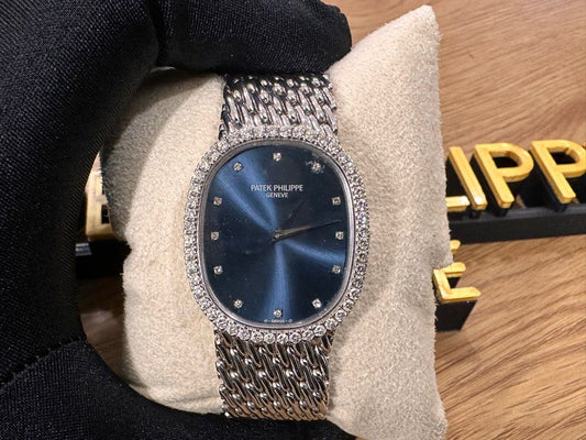 Patek Philippe Ellipse White Gold Ref: 3748/91 Blue Sunburst Dial