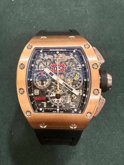 Richard Mille Felipe Massa Ref: RM011 RM Serviced Mar 2026 50mm 18K Rose Gold 50mm