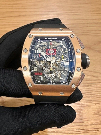 Richard Mille Felipe Massa Ref: RM011 RM Serviced Mar 2026 50mm 18K Rose Gold 50mm