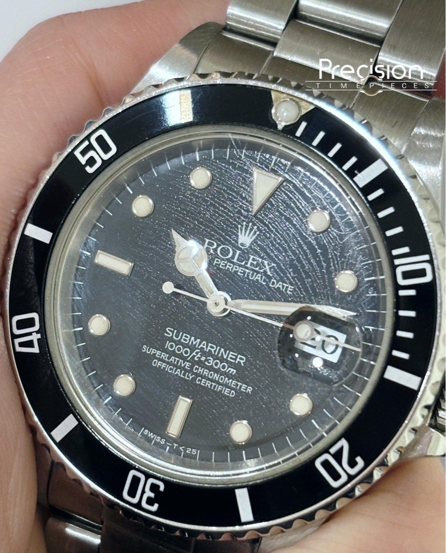 Rolex Rice Rolex 168000 Transitional Submariner Rare “Paddy Rice Field” Dial ...