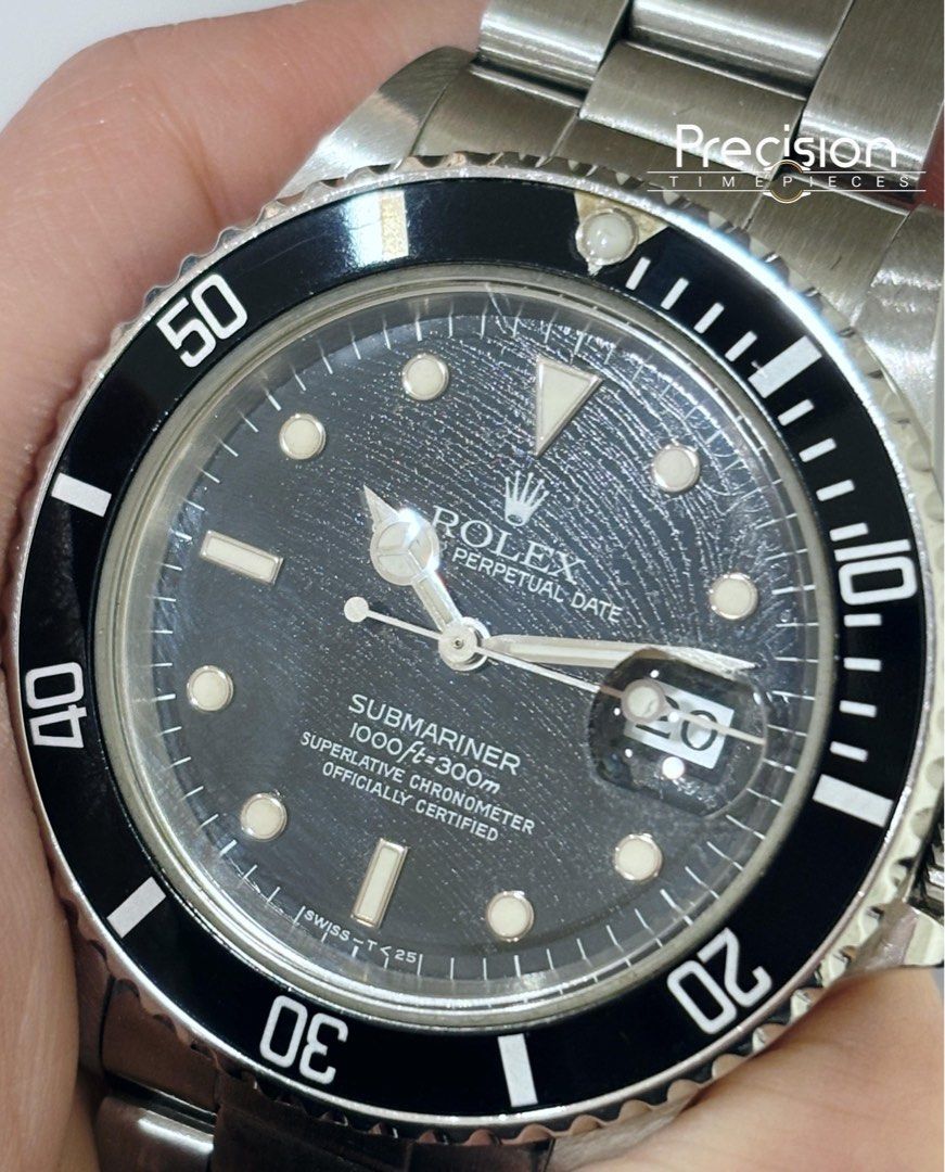 Rolex 168000 Transitional Submariner Rare “Paddy Rice Field” Dial