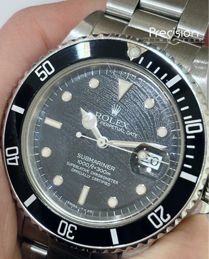 Rolex 168000 Transitional Submariner Rare “Paddy Rice Field” Dial