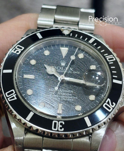 Rolex 168000 Transitional Submariner Rare “Paddy Rice Field” Dial