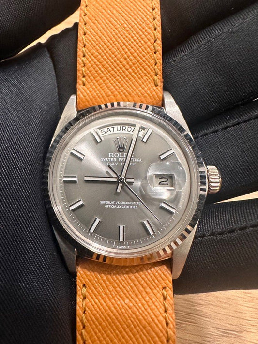 Rolex 1803 Day-Date 18K White Gold ŵ Uber Rare “Ghost Wide Boy”