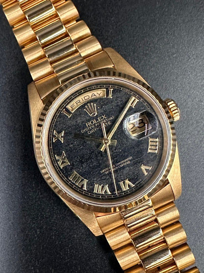 Rolex 18238 18K Gold Day-Date Ferrite Dial