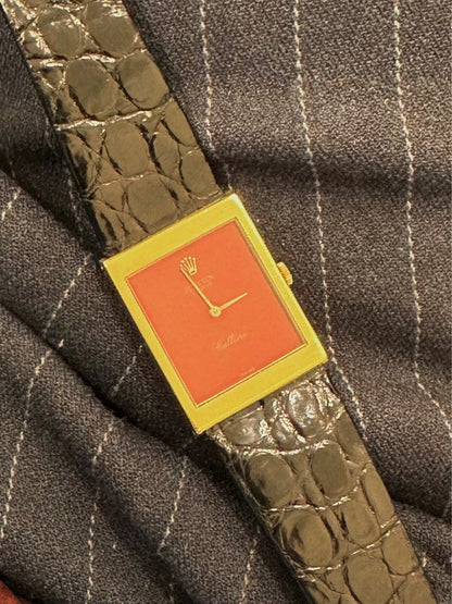 Rolex Cellini Crimson (Red) Mirror Dial 23mm 18K Yellow Gold