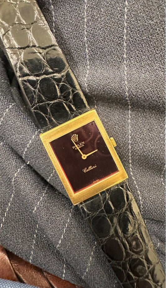 Rolex Cellini Crimson (Red) Mirror Dial 23mm 18K Yellow Gold