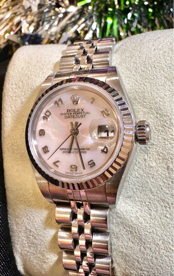 Rolex DateJust 26 Ref: 79174 Full Set Ladies MOP Arabic Numerals Dial