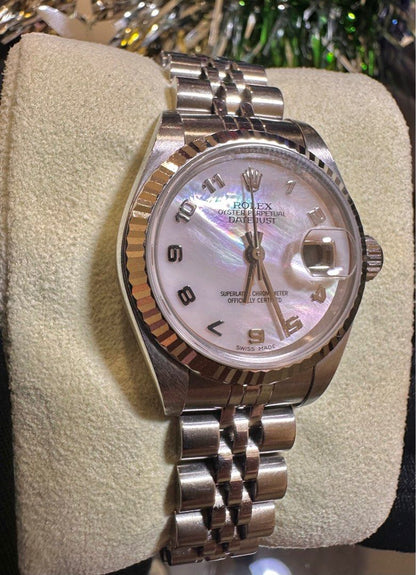 Rolex DateJust 26 Ref: 79174 Full Set Ladies MOP Arabic Numerals Dial