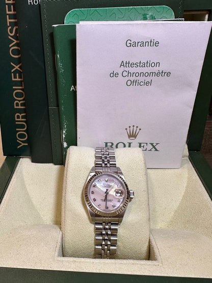 Rolex DateJust 26 Ref: 79174 Full Set Ladies MOP Arabic Numerals Dial