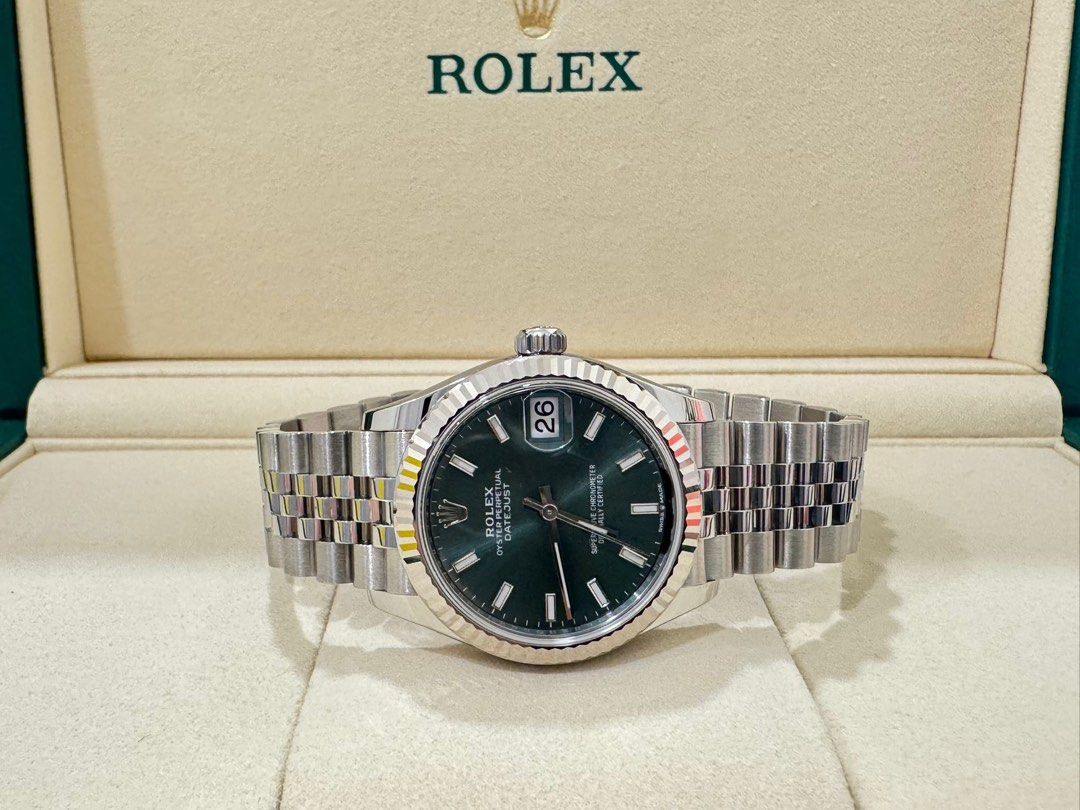 Rolex DateJust 31 Ref: 278274 Brand New Mint Green Dial Current Date 2025