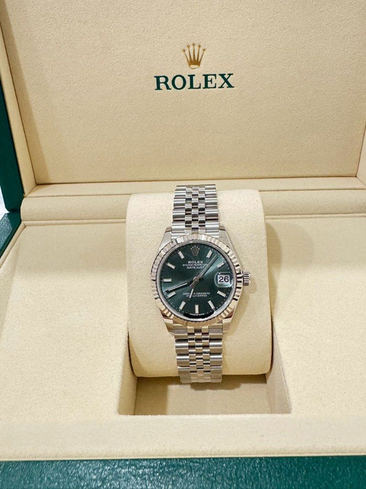 Rolex DateJust 31 Ref: 278274 Brand New Mint Green Dial Current Date 2025
