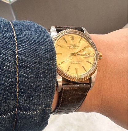 Rolex DateJust 36 Champagne Baton Dial Ref: 16013