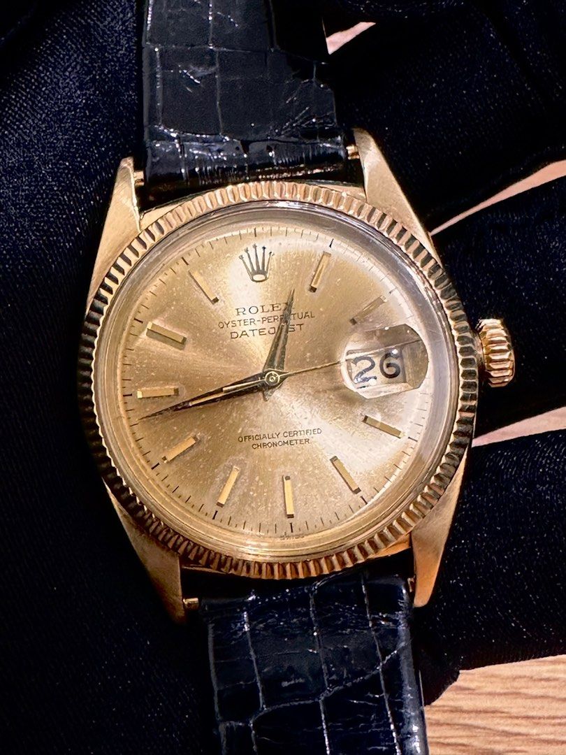 Rolex DateJust 36 “Ovettone“ Ref: 6305/1 14K Yellow Gold “SWISS Only” Dial