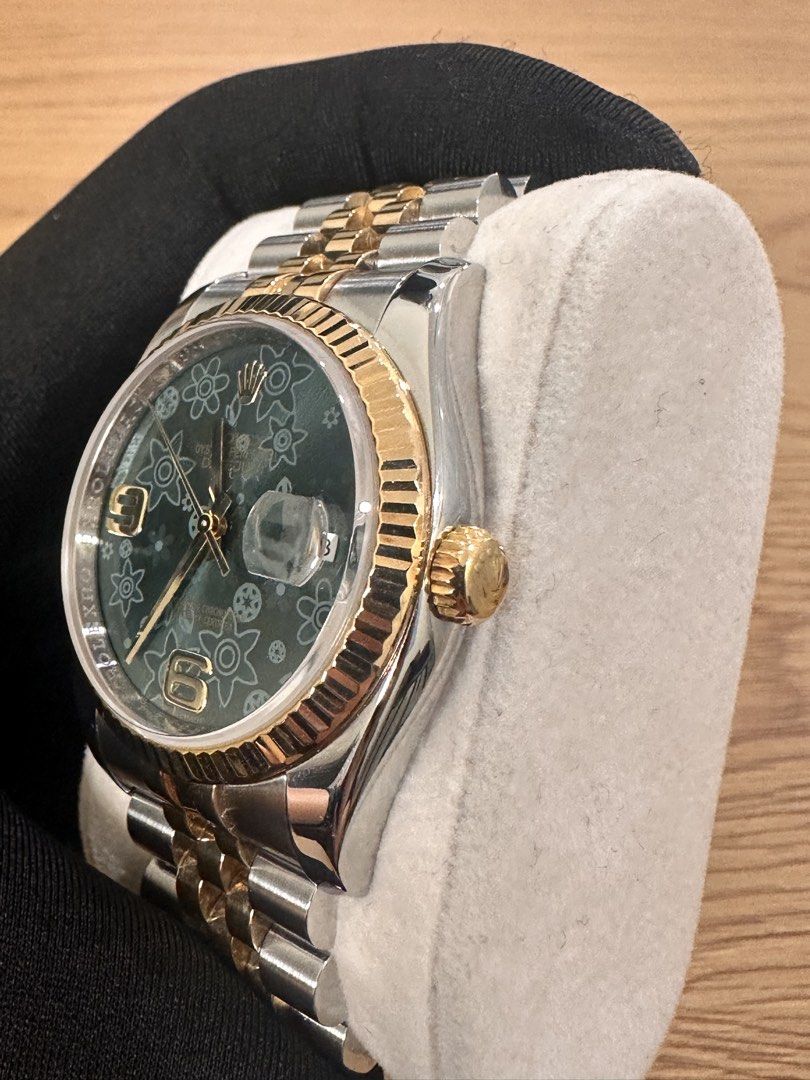 Rolex DateJust 36 Ref: 116233 Two-Tone 🔥Rare Olive Green Flora Dial 36mm