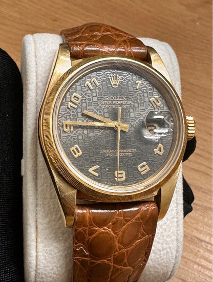 Rolex DateJust 36 Ref: 16078 18K Yellow Gold Ash-Black “Computer” Dial