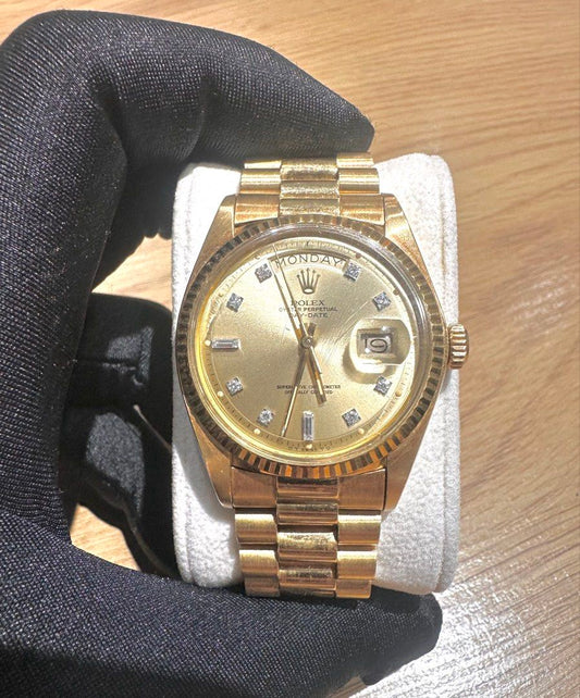 Rolex Day-Date Ref: 1803 36mm 18K Yellow Gold ŵ Rare Champagne Diamond Dial