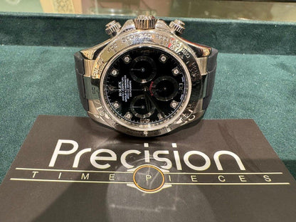 Rolex Daytona 18K White Gold Ref: 116519 Black Diamond Hour-Markers
