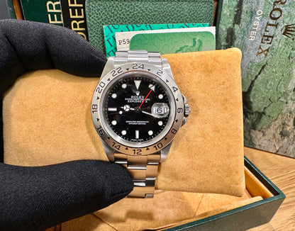 Rolex Explorer II Ref: 16520 Black P-Series 2001 Full Set SEL