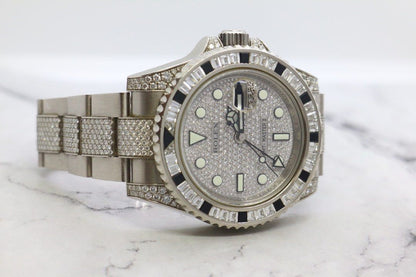 Rolex GMT-Master II Original Rolex Pavé Diamonds Dial Bezel Lugs & Bracelet Full Set