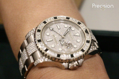 Rolex GMT-Master II Original Rolex Pavé Diamonds Dial Bezel Lugs & Bracelet Full Set