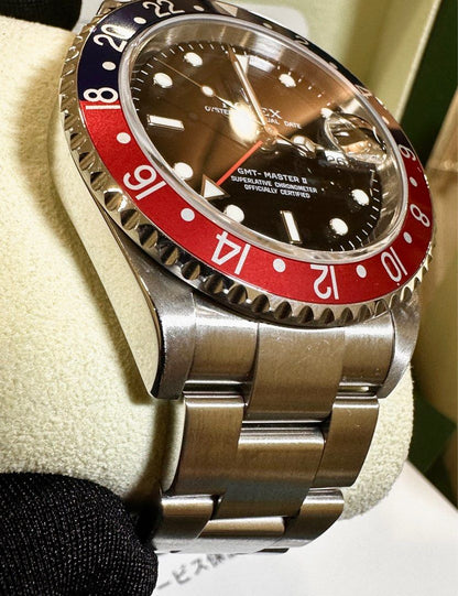 Rolex GMT-Master II Ref: 16710 “Pepsi” RARE 3186 Last 5-Digit Untouched Case Full Set