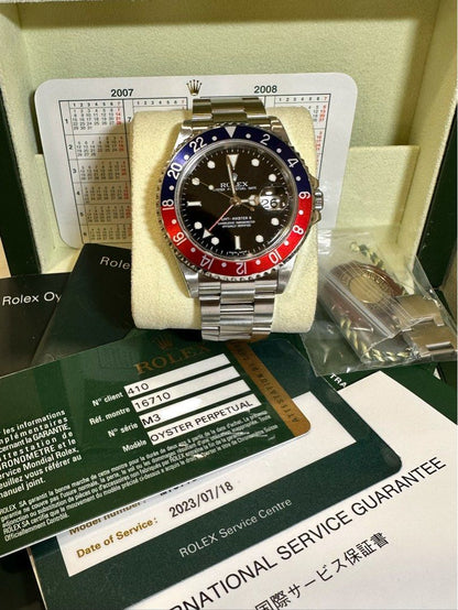 Rolex GMT-Master II Ref: 16710 “Pepsi” RARE 3186 Last 5-Digit Untouched Case Full Set