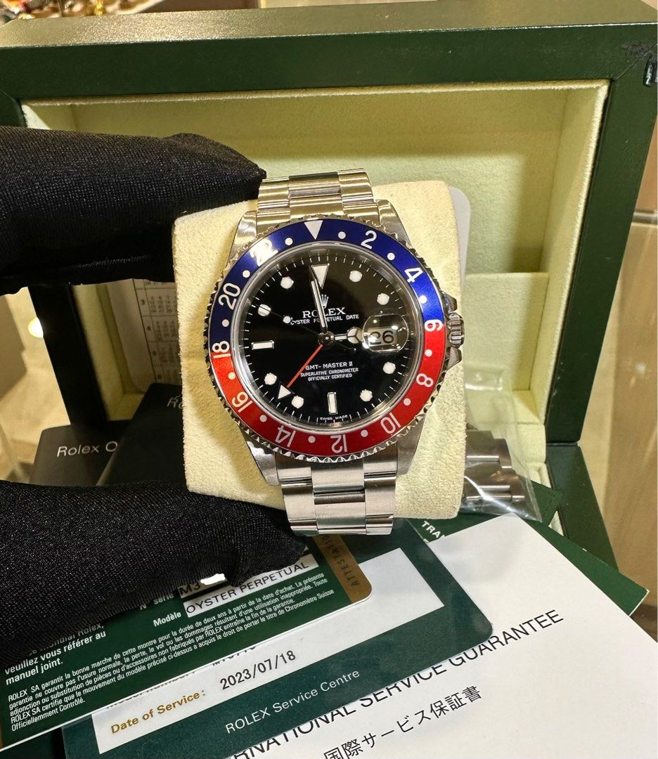 Rolex GMT-Master II Ref: 16710 “Pepsi” RARE 3186 Last 5-Digit Untouched Case Full Set