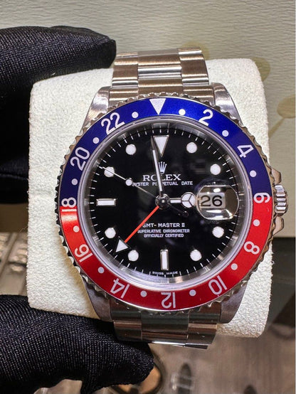 Rolex GMT-Master II Ref: 16710 “Pepsi” RARE 3186 Last 5-Digit Untouched Case Full Set