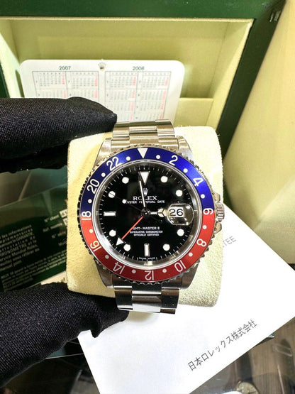 Rolex GMT-Master II Ref: 16710 “Pepsi” RARE 3186 Last 5-Digit Untouched Case Full Set