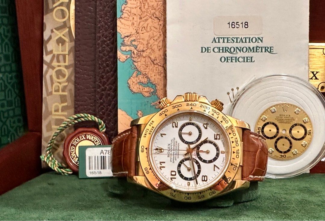 Rolex Zenith Daytona 18K Yellow Gold Ref: 16518 Full Set 40mm Untouched Case