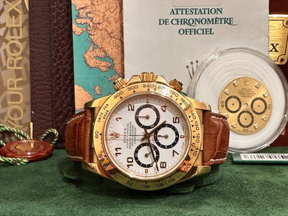 Rolex Zenith Daytona 18K Yellow Gold Ref: 16518 Full Set 40mm Untouched Case