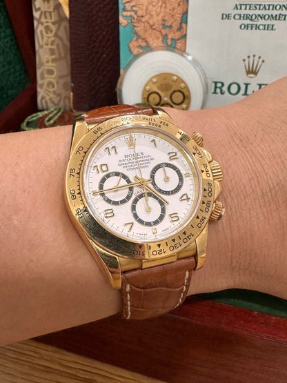 Rolex Zenith Daytona 18K Yellow Gold Ref: 16518 Full Set 40mm Untouched Case