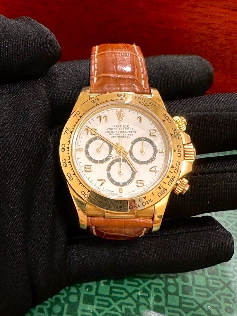 Rolex Zenith Daytona 18K Yellow Gold Ref: 16518 Full Set 40mm Untouched Case