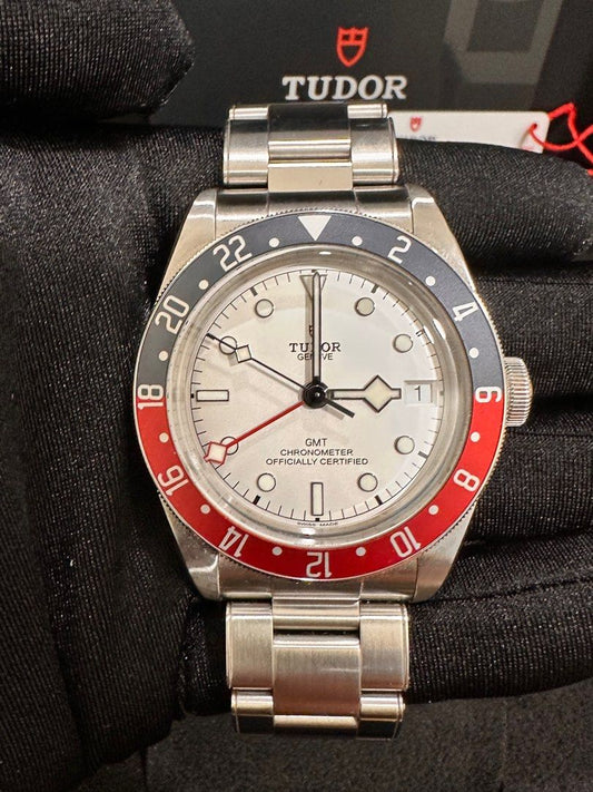 Tudor Black Bay GMT “Pepsi” Ref: 79830RB 41mm Full Set White Dial