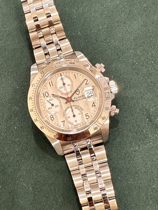 Tudor Tiger Chronograph Prince Date Silver Dial Ref: 79280